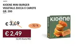 Prezzemolo e Vitale Kioene mini burger vegetale zucca e carote offerta