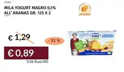 Prezzemolo e Vitale Mila yogurt magro 0,1% all' ananas offerta