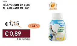 Prezzemolo e Vitale Mila yogurt da bere alla banana offerta