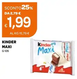 Ekom Kinder maxi offerta