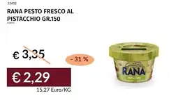 Prezzemolo e Vitale Rana pesto fresco al pistacchio offerta