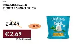 Prezzemolo e Vitale Rana sfogliavelo ricotta e spinaci offerta