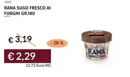 Prezzemolo e Vitale Rana sugo fresco ai funghi offerta
