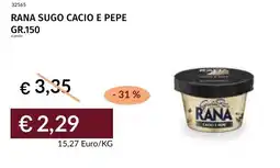 Prezzemolo e Vitale Rana sugo cacio e pepe offerta