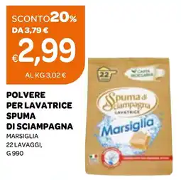 Ekom Polvere per lavatrice spuma di sciampagna marsiglia offerta