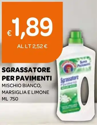 Ekom Sgrassatore per pavimenti mischio bianco, marsiglia e limone offerta