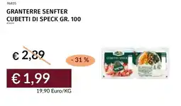 Prezzemolo e Vitale Granterre senfter cubetti di speck offerta