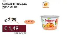 Prezzemolo e Vitale Sojasun bifidus alla pesca offerta