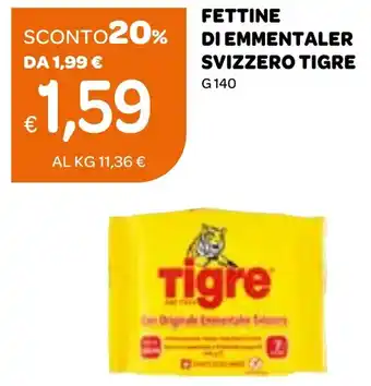 Ekom Fettine di emmentaler svizzero tigre offerta