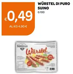 Ekom Würstel di puro suino offerta