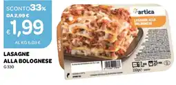 Ekom Artica lasagne alla bolognese offerta