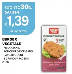 Ekom Burger vegetale melanzane pomodoro e origano, - fave, broccoli e grano saraceno offerta