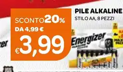 Ekom Energizer pile alkaline power stilo AA offerta