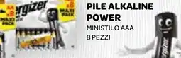 Ekom Energizer pile alkaline power ministilo AAA offerta