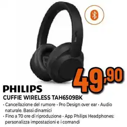 Extracoop PHILIPS CUFFIE WIRELESS TAH6509BK offerta