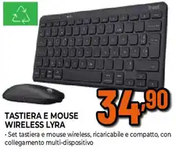 Extracoop Trust tastiera e mouse wireless lyra offerta