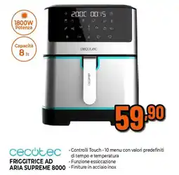 Extracoop cecotec FRIGGITRICE AD ARIA SUPREME 8000 offerta