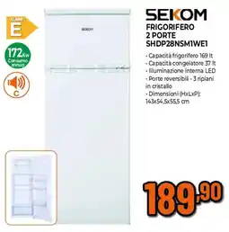 Extracoop SEKOM FRIGORIFERO 2 PORTE SHDP28NSMIWEI offerta