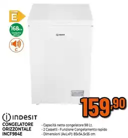 Extracoop Indesit CONGELATORE ORIZZONTALE INCF984E offerta