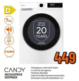 Extracoop CANDY ASCIUGATRICE GDS7N2GS offerta