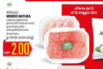 Maxi Supermercati Mondo Natura Affettati 100gr offerta