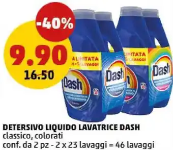 Detersivo liquido lavatrice dash classico, colorati