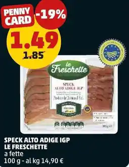 PENNY Speck alto adige igp le freschette a fette offerta