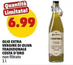 PENNY Olio extra vergine di oliva tradizionale costa d'oro non filtrato offerta