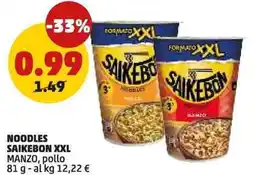 PENNY Noodles saikebon xxl manzo, pollo offerta