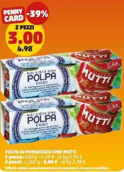 PENNY Polpa di pomodoro fine MUTTI offerta