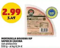 PENNY Mortadella bologna igp sapor di cascina con pistacchio offerta