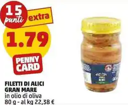 PENNY Filetti di alici gran mare in olio di oliva offerta