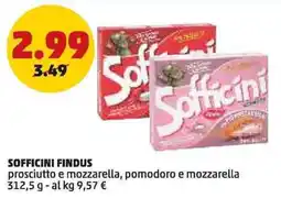 PENNY Sofficini findus prosciutto e mozzarella, pomodoro e mozzarella offerta