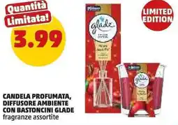 PENNY Candela profumata, diffusore ambiente con bastoncini GLADE offerta