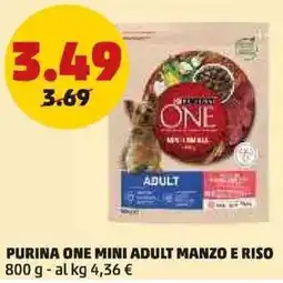 PENNY Purina one mini adult manzo e riso offerta