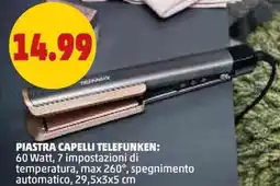 PENNY Piastra capelli telefunken offerta