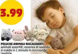 PENNY Peluche animali riscaldanti offerta