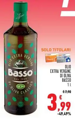 Conad Olio extra vergine di oliva BASSO offerta