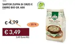 Prezzemolo e Vitale Sartor zuppa di orzo e farro bio offerta