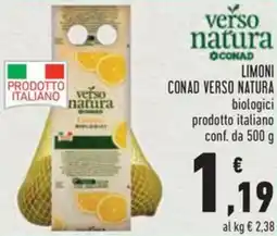 Conad Limoni conad verso natura biologici offerta