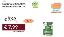 Prezzemolo e Vitale Econoce crema 100% mandorle bio offerta