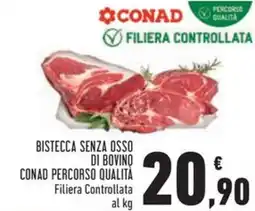 Conad Bistecca senza osso di bovino conad percorso qualità filiera controllata offerta