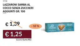 Prezzemolo e Vitale Lazzaroni samba al cocco senza zucchri aggiunti offerta
