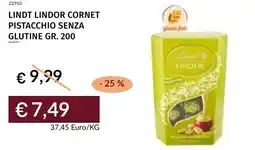Prezzemolo e Vitale Lindt lindor cornet pistacchio senza glutine offerta