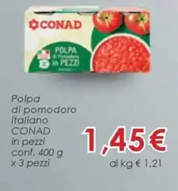 Conad Polpa di pomodoro italiano conad in pezzi offerta
