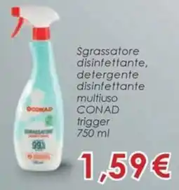 Conad Sgrassatore disinfettante, detergente disinfettante conad trigger offerta