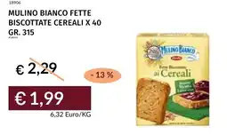 Prezzemolo e Vitale Mulino bianco fette biscottate cereali x 40 offerta