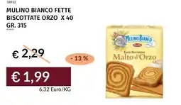 Prezzemolo e Vitale Mulino bianco fette biscottate orzo x 40 offerta