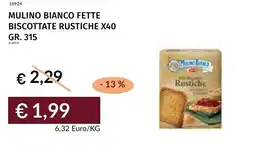 Prezzemolo e Vitale Mulino bianco fette biscottate rustiche x40 offerta