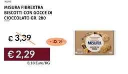 Prezzemolo e Vitale Misura fibrextra biscotti con gocce di cioccolato offerta